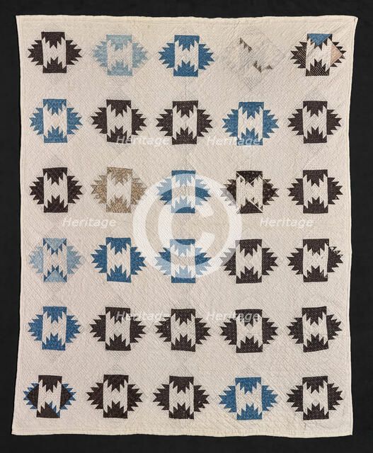 Quilt (Four Flames), 1880s. Creator: Margaret T. Goff Johnson.
