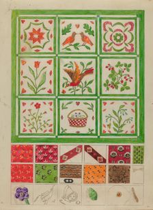 Quilt for Bedspread, 1935/1942. Creator: Edith Magnette