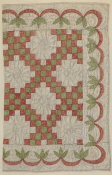 Quilt for Doll's Bed, c. 1940. Creator: Stella Mosher