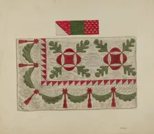 Quilt - Oak Leaf, c. 1937. Creator: Paul Ward