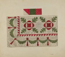 Quilt - Oak Leaf, c. 1937. Creator: Paul Ward