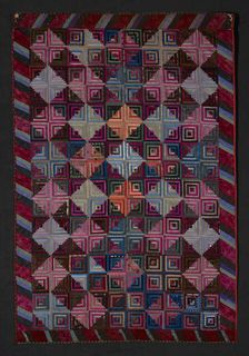 Quilt (Log Cabin), 1875-1898. Creator: Rachel M. Henderson