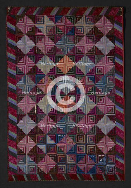 Quilt (Log Cabin), 1875-1898. Creator: Rachel M. Henderson.