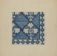 Quilt - Meadow Lily Variant, c. 1937. Creator: C.H. Hastings