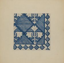 Quilt - Meadow Lily Variant, c. 1937. Creator: C.H. Hastings