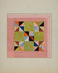 Quilt Section, c. 1940. Creator: Cornelius Christoffels