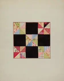 Quilt Section, c. 1940. Creator: Cornelius Christoffels