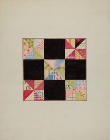 Quilt Section, c. 1940. Creator: Cornelius Christoffels