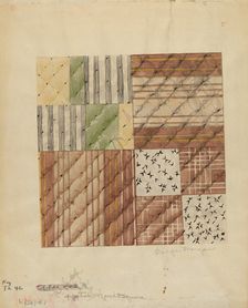 Quilt Square, 1935/1942. Creator: Ralph N. Morgan
