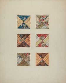 Quilt Swatches, c. 1938. Creator: John Osbold