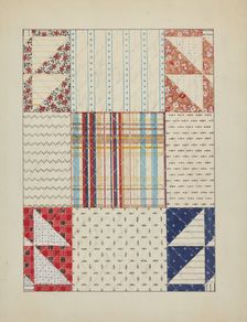 Quilt Patchwork, c. 1937. Creator: Margaret Linsley