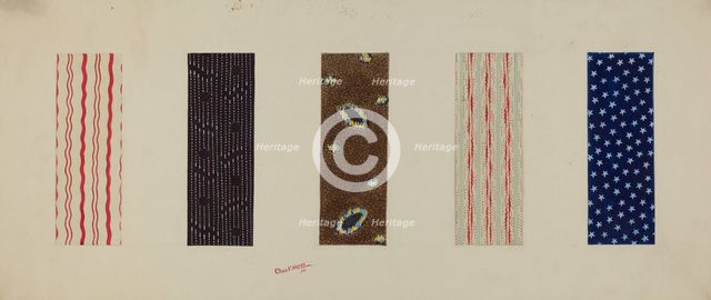 Quilt Patches, 1938. Creator: Charles Moss.