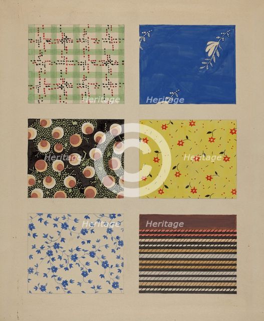 Quilt Patches, c. 1937. Creator: Dorothy Posten.