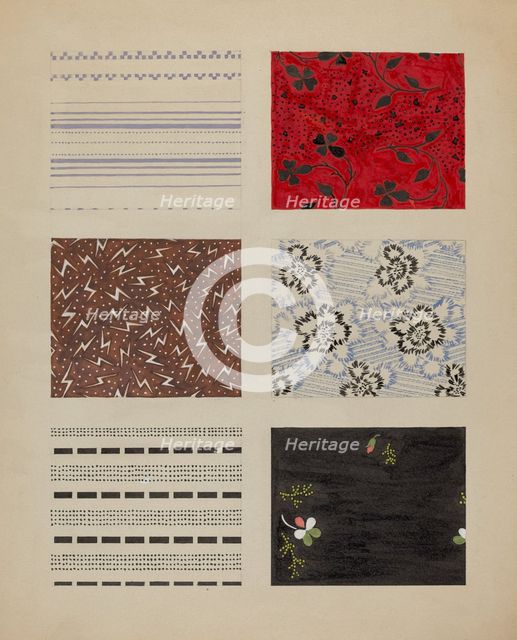 Quilt Patches, c. 1937. Creator: Dorothy Posten.