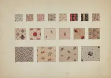 Quilt Patches, c. 1937. Creator: Millia Davenport