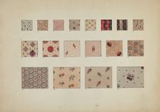 Quilt Patches, c. 1937. Creator: Millia Davenport