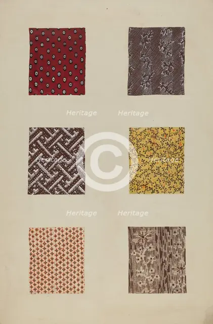Quilt Patches, c. 1938. Creator: Katherine Hastings.