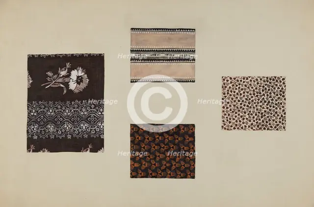 Quilt Patches, c. 1938. Creator: Katherine Hastings.