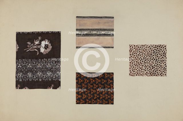 Quilt Patches, c. 1938. Creator: Katherine Hastings.