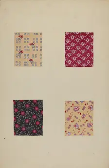 Quilt Patches, c. 1938. Creator: Katherine Hastings