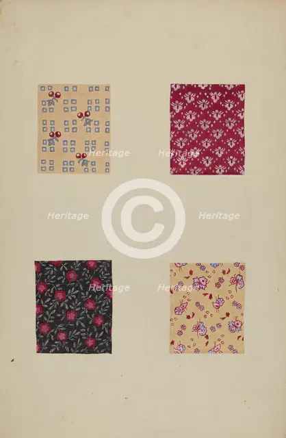Quilt Patches, c. 1938. Creator: Katherine Hastings.