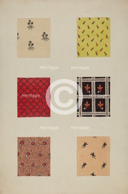 Quilt Patches, c. 1938. Creator: Katherine Hastings.