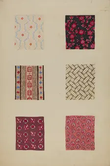 Quilt Patches, c. 1938. Creator: Katherine Hastings