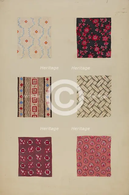 Quilt Patches, c. 1938. Creator: Katherine Hastings.