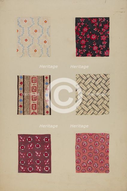 Quilt Patches, c. 1938. Creator: Katherine Hastings.