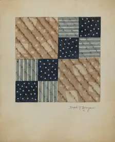 Quilt Pattern, 1935/1942. Creator: Ralph N. Morgan
