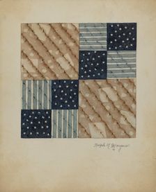 Quilt Pattern, 1935/1942. Creator: Ralph N. Morgan