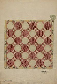 Quilt Pattern Square, 1941. Creator: Ralph N. Morgan