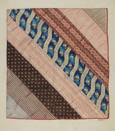 Quilt: Reverse Side, 1935/1942. Creator: Joseph Lubrano
