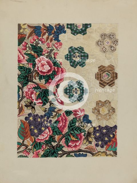 Quilted Bedspread, c. 1936. Creator: Irene Schaefer.