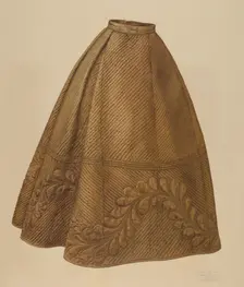 Quilted petticoat, 1935/1942. Creator: Julie C Brush