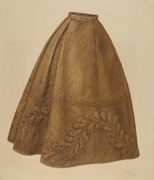Quilted petticoat, 1935/1942. Creator: Julie C Brush