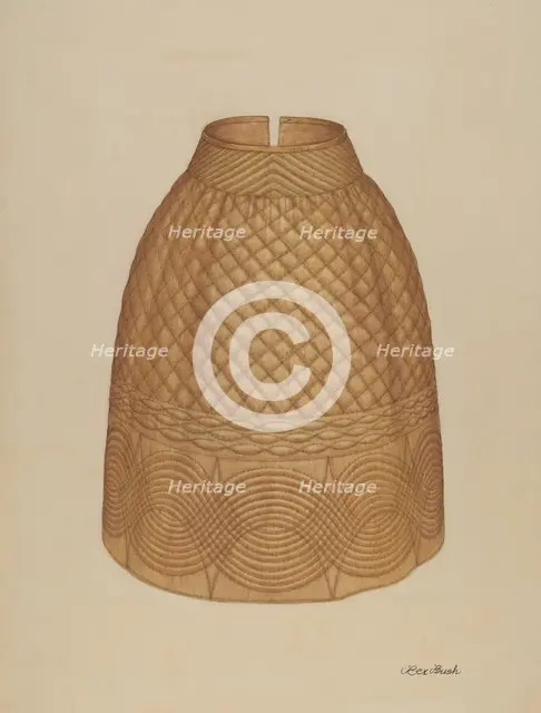 Quilted Petticoat, c. 1938. Creator: Rex F Bush.