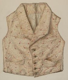 Quilted Silk Vest, c. 1942. Creator: Clarence Secor
