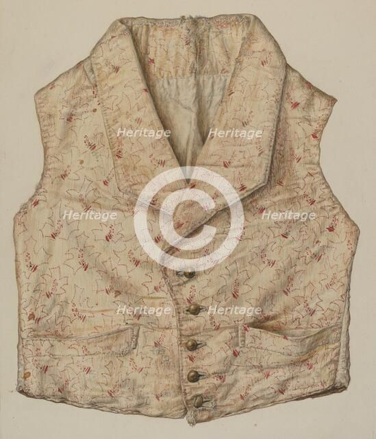 Quilted Silk Vest, c. 1942. Creator: Clarence Secor.