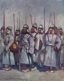 Quilted Soldiers of Kishengarh 1903. Artist: Mortimer L Menpes