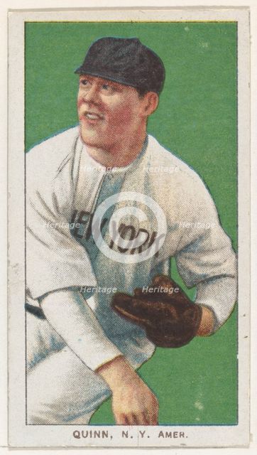 Quinn, New York, American League, from the White Border series (T206) for the American ..., 1909-11. Creator: American Tobacco Company.