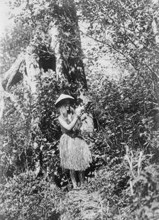 Quinault berry picker, c1913. Creator: Edward Sheriff Curtis