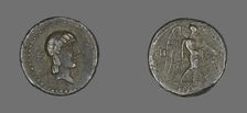 Quinarius (Coin) Depicting the God Apollo, about 90 BCE. Creator: Unknown