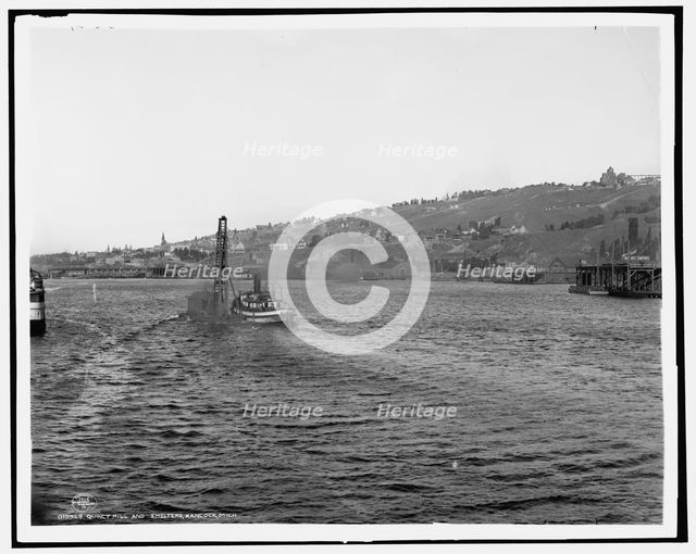 Quincy Hill and smelters, Hancock, Mich., c1906. Creator: Unknown.