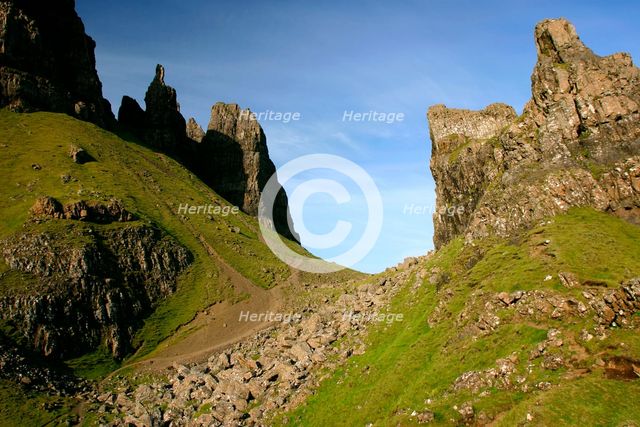 Quiraing, Isle of Skye, Highland, Scotland. Creator: Peter Thompson.