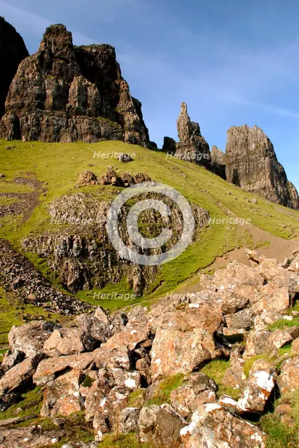 Quiraing, Isle of Skye, Highland, Scotland. Creator: Peter Thompson.