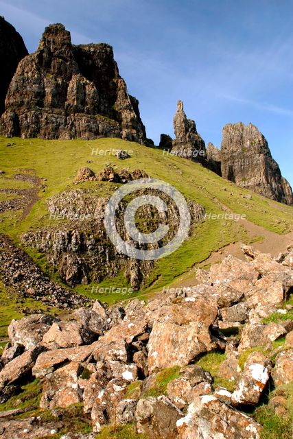 Quiraing, Isle of Skye, Highland, Scotland. Creator: Peter Thompson.