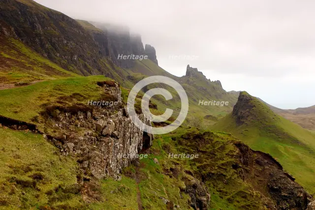 Quiraing, Isle of Skye, Highland, Scotland. Creator: Peter Thompson.