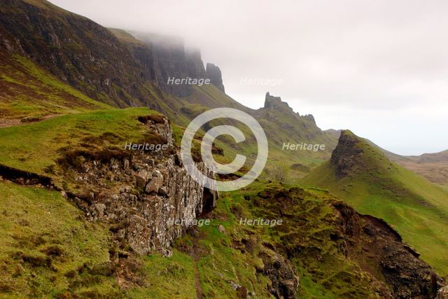 Quiraing, Isle of Skye, Highland, Scotland. Creator: Peter Thompson.