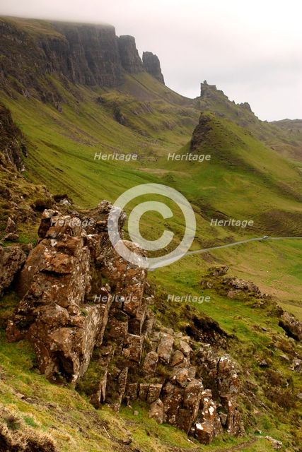 Quiraing, Isle of Skye, Highland, Scotland. Creator: Peter Thompson.